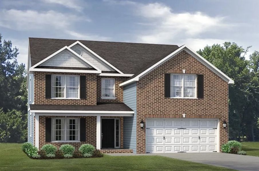 Representative exterior photo of a completed home built from the Fairfield by Keystone Homes NC in Royal Pines, Trinity, NC (Image 26).