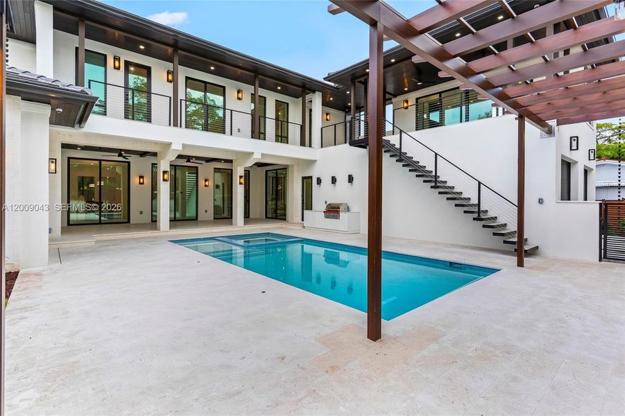 Exterior details and patio area of a home in , Coral Gables (Image 27).