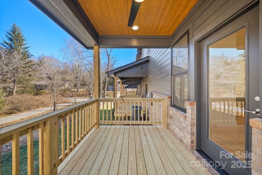 Exterior details and patio area of a home in , Asheville (Image 20).