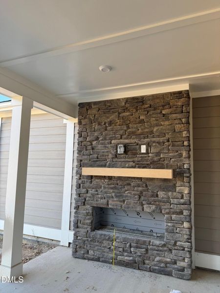 Actual Home - Outdoor Fireplace