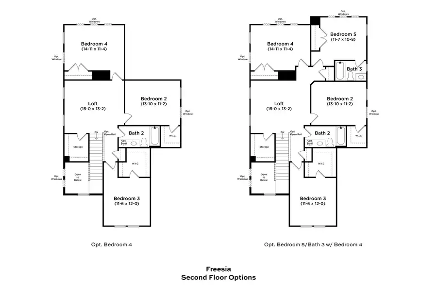 2D floor plan layout for the Freesia by DRB Homes in Oakmont Manor, Oxford, NC (Image 26).