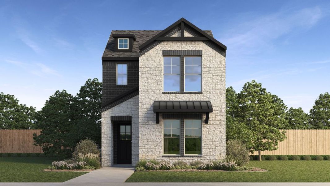 Representative exterior photo of a completed home built from the Plan by D.R. Horton in Waterbend, Euless, TX (Image 2).