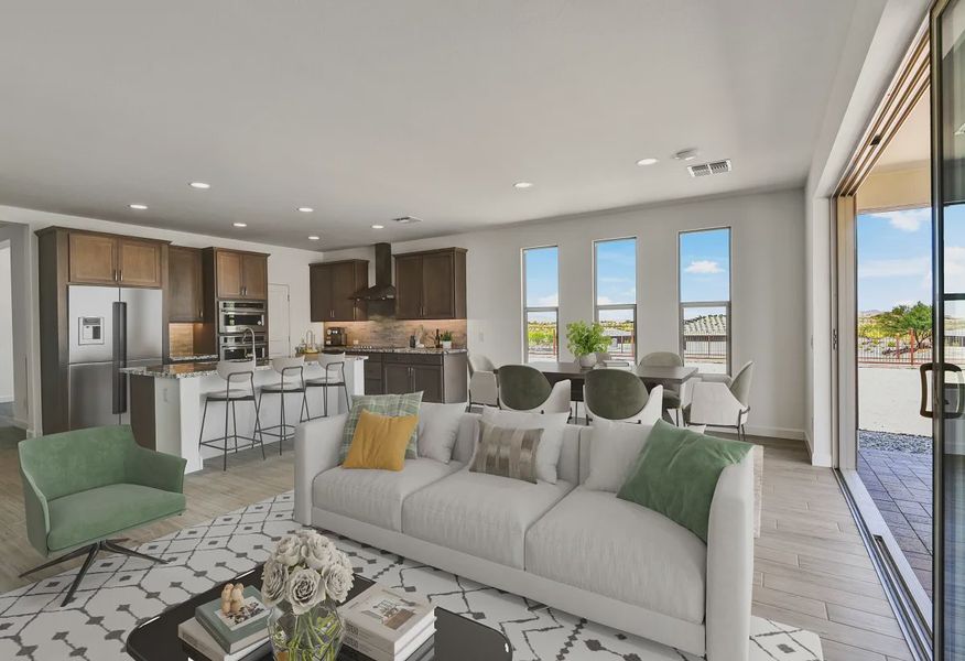 Virtually Staged Trilogy Wickenburg Ranch Acacia Homesite 1309 Great Room - 7 of 24