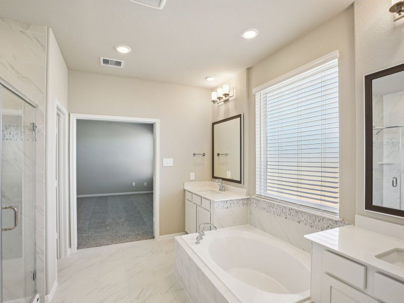 Furnished interior view inside a new home in Kemah Crossing - Luxe Series, Kemah (Image 14). Furnished interior view inside a new home in Kemah Crossing - Luxe Series, Kemah (Image 14).