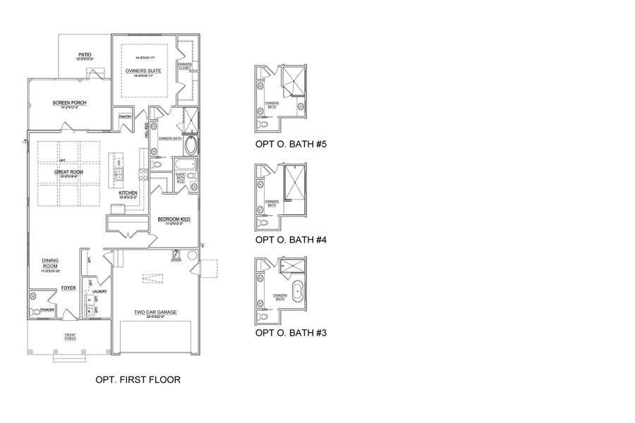 2D floor plan layout for the Finley by Bill Clark Homes in Sidbury Landing, Wilmington, NC (Image 4). 2D floor plan layout for the Finley by Bill Clark Homes in Sidbury Landing, Wilmington, NC (Image 4).