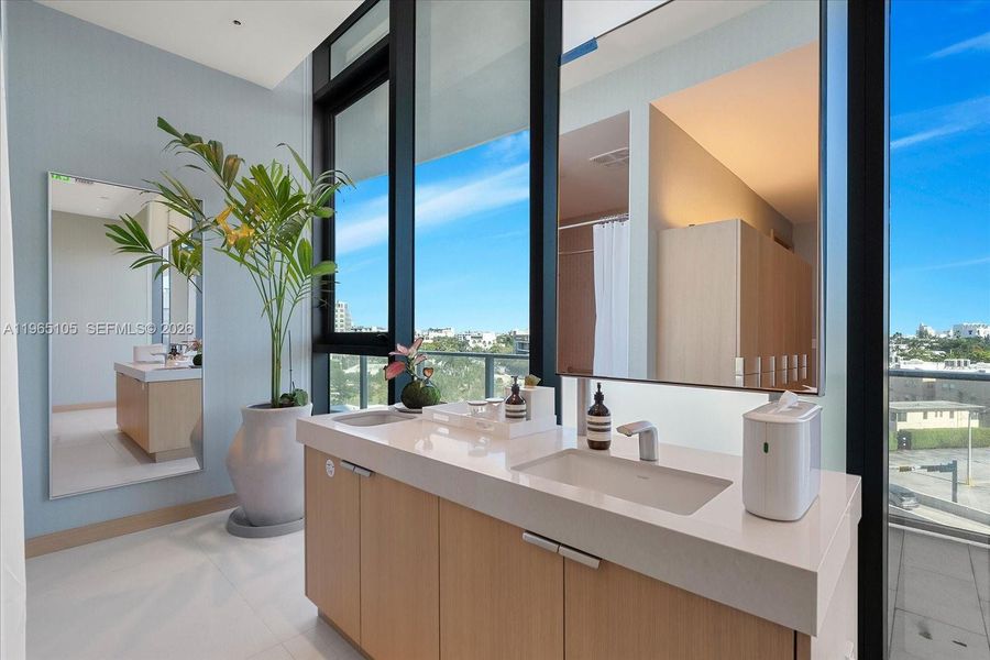 Furnished interior view inside a new home in , Miami Beach (Image 5).