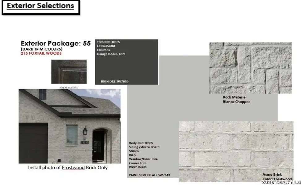 Sample of building materials used in homes in Foxbrook, Cibolo (Image 4). Sample of building materials used in homes in Foxbrook, Cibolo (Image 4).