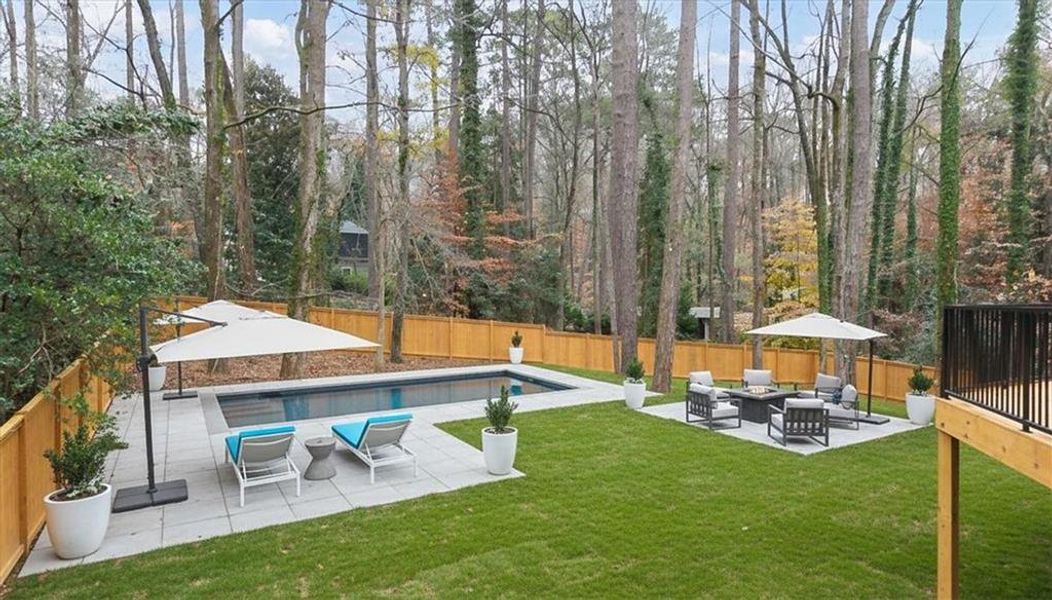 Exterior details and patio area of a home in , Marietta (Image 14). Exterior details and patio area of a home in , Marietta (Image 14).