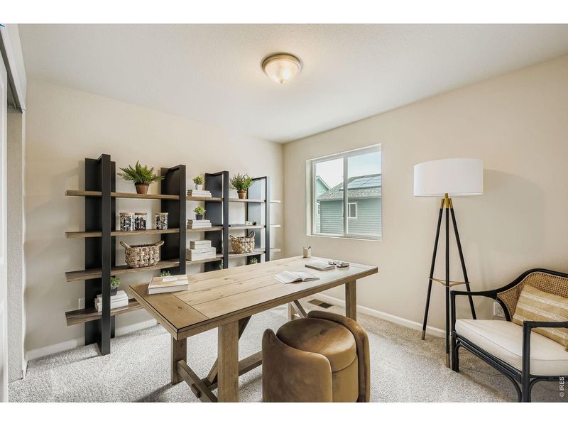 Furnished interior view inside a new home in Waterfield, Fort Collins (Image 15). Furnished interior view inside a new home in Waterfield, Fort Collins (Image 15).