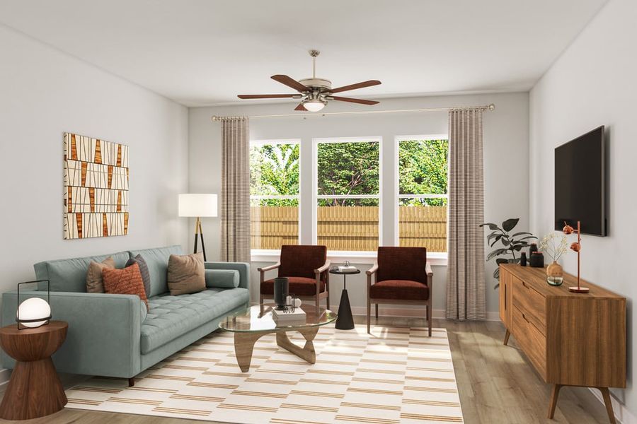 Representative furnished interior of a home built from the Tribeca by Tri Pointe Homes in Union Collection at Park Central, Georgetown (Image 11). Representative furnished interior of a home built from the Tribeca by Tri Pointe Homes in Union Collection at Park Central, Georgetown (Image 11).