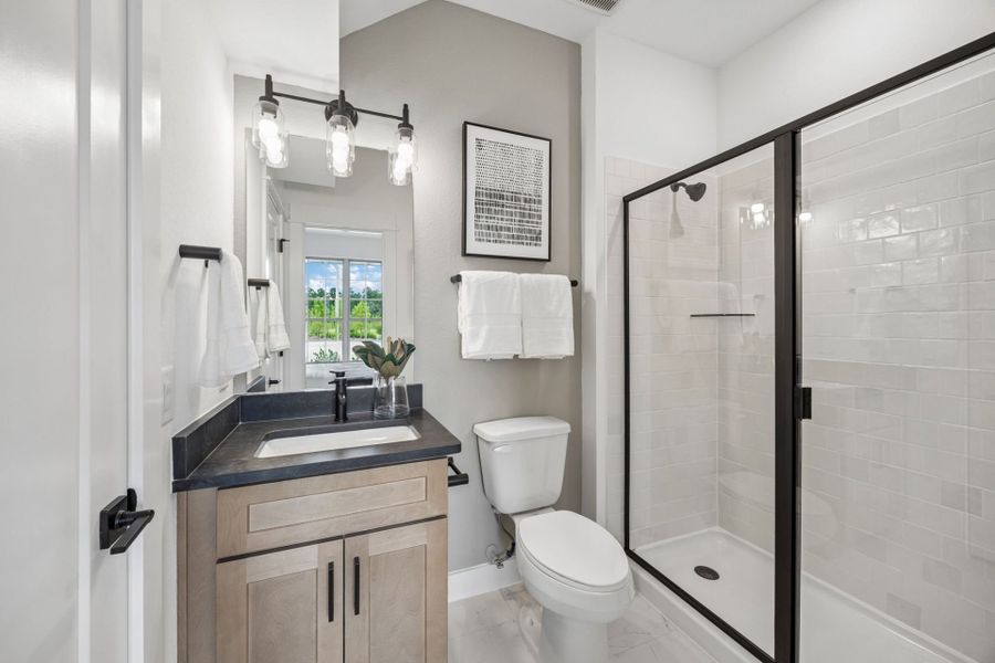 Representative furnished interior of a home built from the Amherst by Pulte Homes in Mavera, Conroe (Image 19).