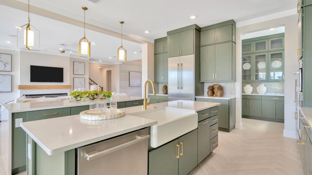 The Kitchen of another Grand Sabal Model which is available at Serengeti.
