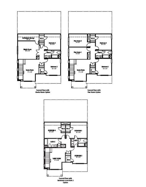 2D floor plan layout for the Natalia by Scott Felder Homes in Flora, Hutto, TX (Image 5).