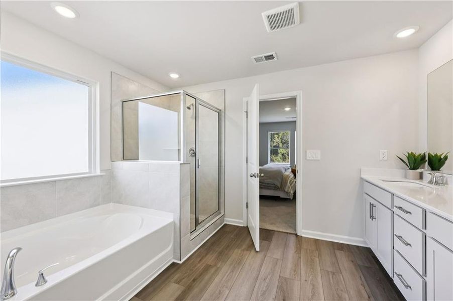 Furnished interior view inside a new home in Westmont Preserve, Powder Springs (Image 6).