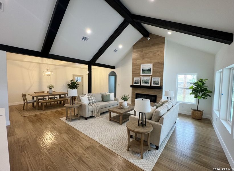 Furnished interior view inside a new home in , Fischer (Image 7).