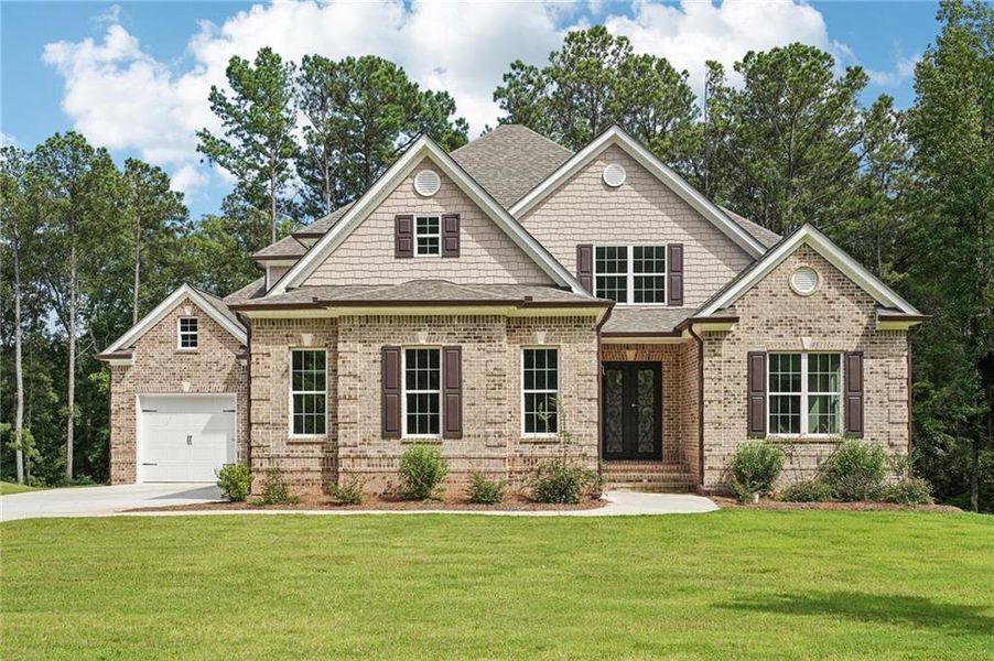 Front exterior of a new home in , Douglasville, GA, highlighting curb appeal (Image 22).