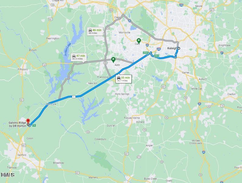 Galvins Ridge to Downtown Raleigh Galvins Ridge to Downtown Raleigh