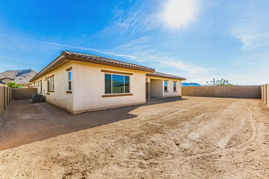 Exterior details and patio area of a home in Bellero Estates, Queen Creek (Image 4). Exterior details and patio area of a home in Bellero Estates, Queen Creek (Image 4).
