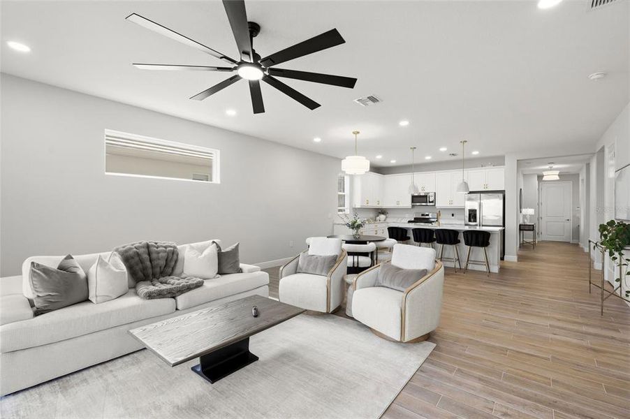 Furnished interior view inside a new home in LakeHouse Cove at Waterside, Sarasota (Image 6). Furnished interior view inside a new home in LakeHouse Cove at Waterside, Sarasota (Image 6).