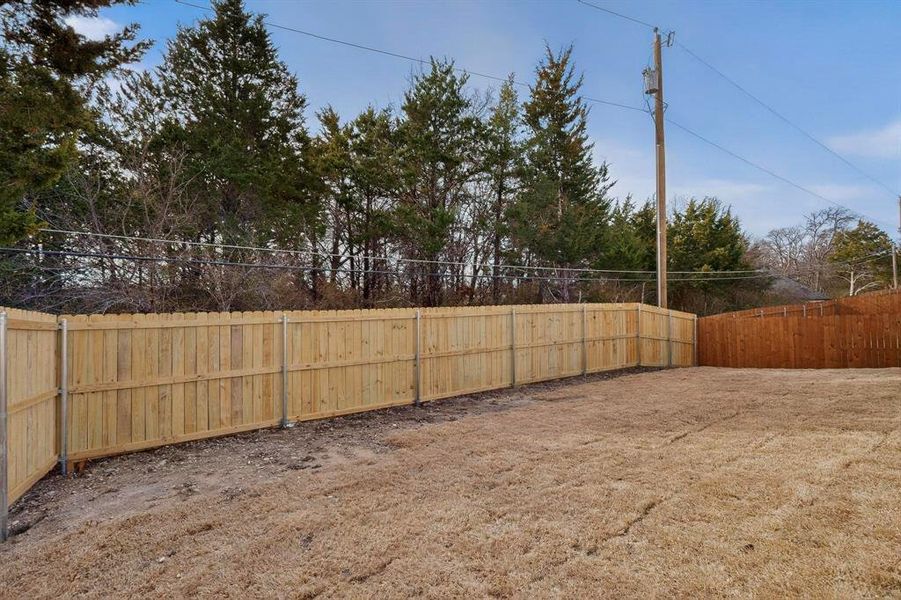 View of fenced backyard View of fenced backyard