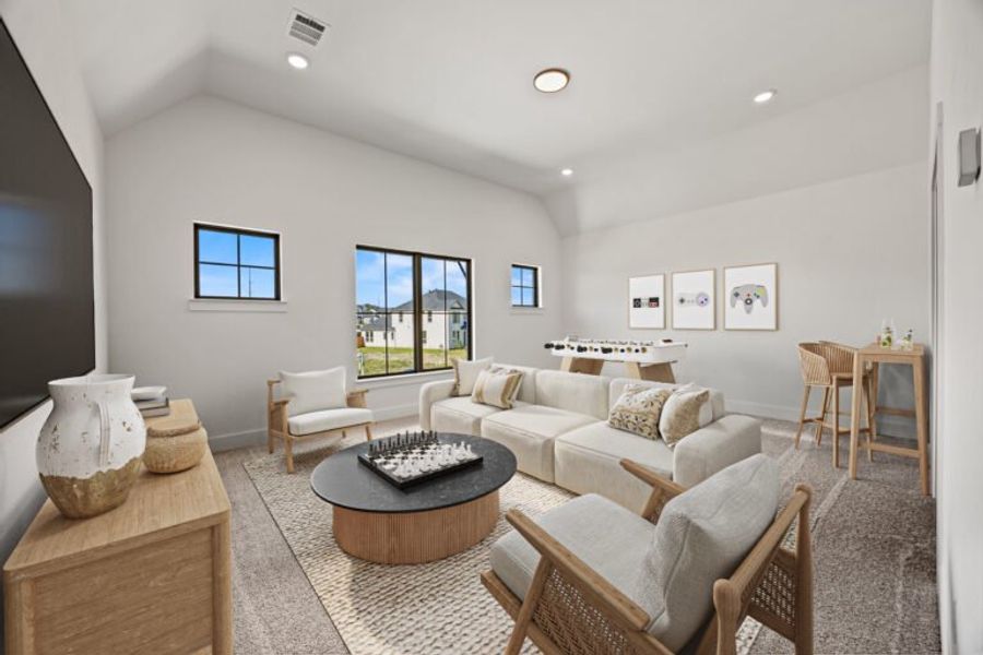 Furnished interior view inside a new home in Chatham Reserve, Providence Village (Image 12).