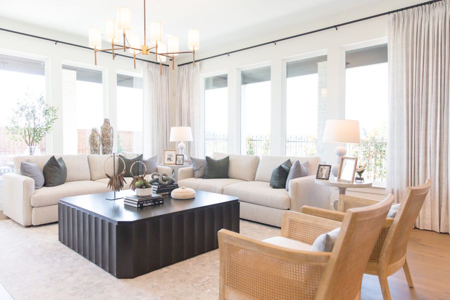 Representative furnished interior of a home built from the 5531 by Tradition Homes in Windsong Ranch, Prosper (Image 26).