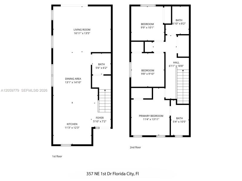 2D floor plan layout of this home in , Florida City, FL (Image 5).