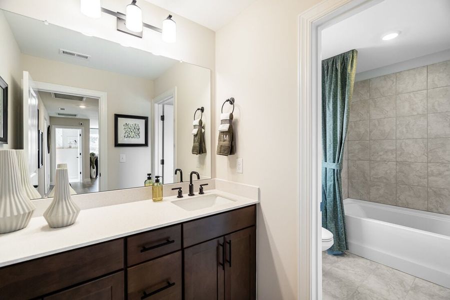 Furnished interior view inside a new home in Silverstone, Knightdale (Image 12).