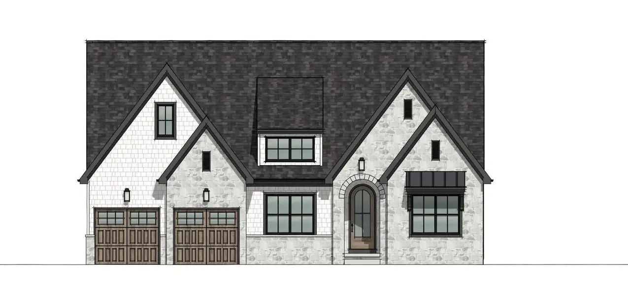 Representative rendering of the exterior for the Berkeley by Keystone Custom Homes (Image 1). Representative rendering of the exterior for the Berkeley by Keystone Custom Homes (Image 1).