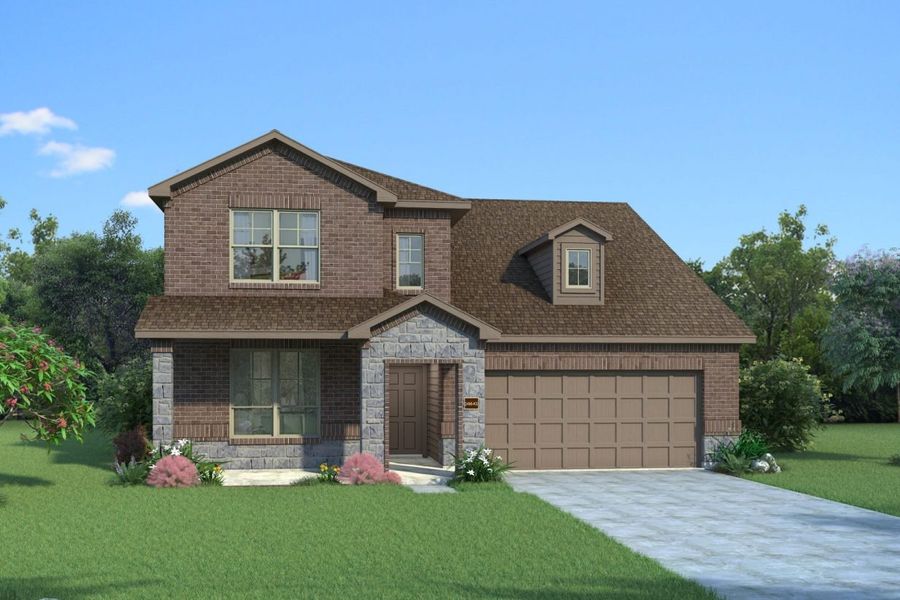 Representative exterior photo of a completed home built from the Sequoia II Trinity Grove Signature by Brohn Homes in Trinity Grove, Spring, TX (Image 14). Representative exterior photo of a completed home built from the Sequoia II Trinity Grove Signature by Brohn Homes in Trinity Grove, Spring, TX (Image 14).