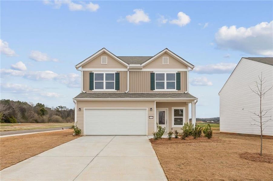 Front exterior of a new home in , Rockmart, GA, highlighting curb appeal (Image 1). Front exterior of a new home in , Rockmart, GA, highlighting curb appeal (Image 1).