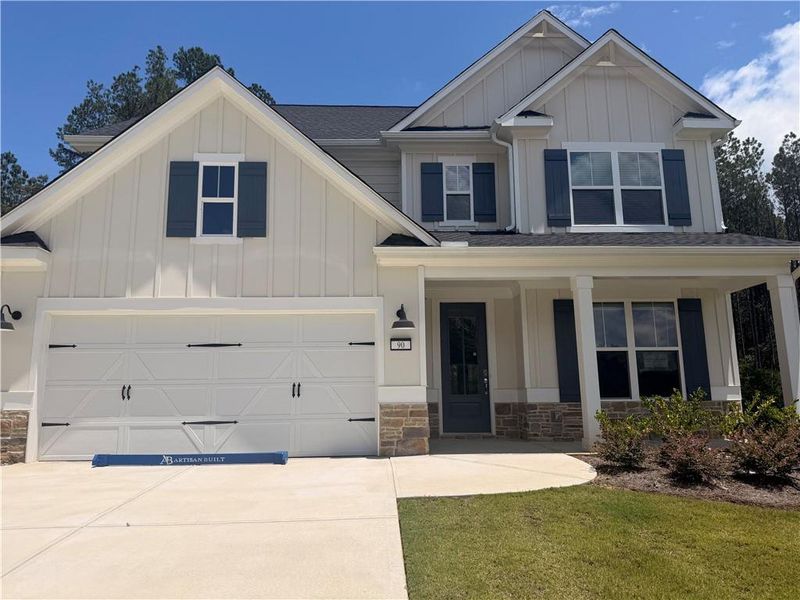 Front exterior of a new home in , Dallas, GA, highlighting curb appeal (Image 1). Front exterior of a new home in , Dallas, GA, highlighting curb appeal (Image 1).