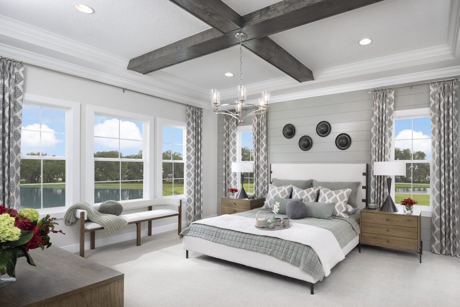 Representative furnished interior of a home built from the Biscayne II by Homes by WestBay in Crestwood Estates, Valrico (Image 9).