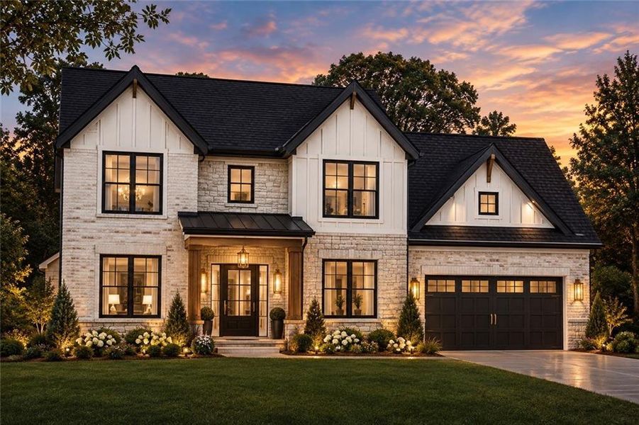 Front exterior of a new home in , Conyers, GA, highlighting curb appeal (Image 5).