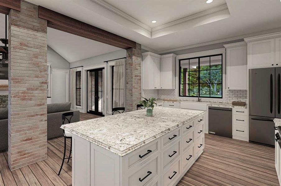 Furnished interior view inside a new home in Parallel Pastures, Poolville (Image 18).