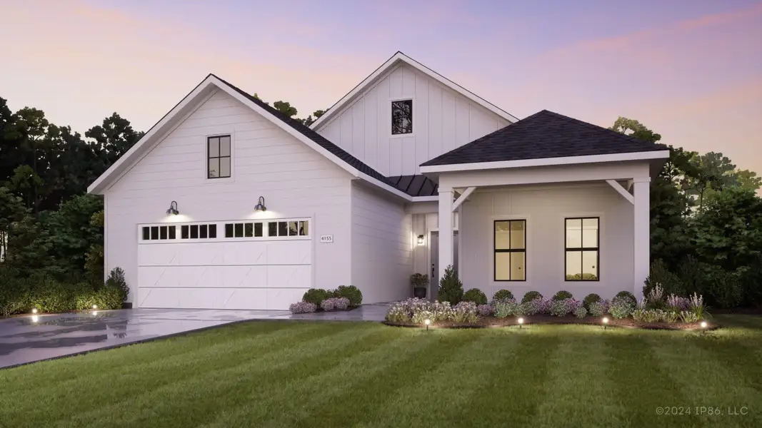 Representative exterior photo of a completed home built from the Salerno by Perfection Builders in The Courtyards at Cornerstone, Andover, KS (Image 9).