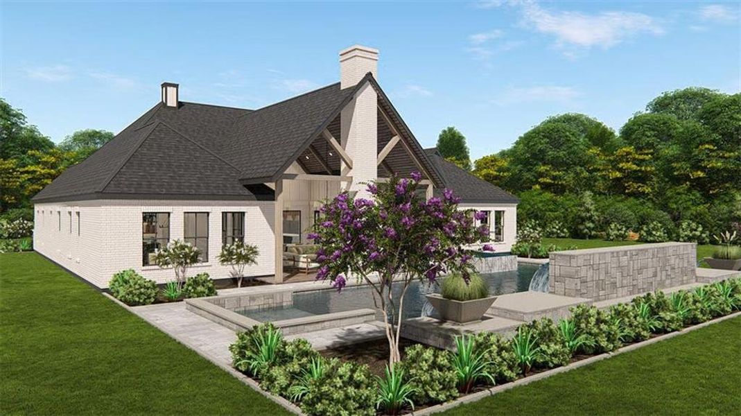 Front exterior of a new home in , Woodstock, GA, highlighting curb appeal (Image 20).