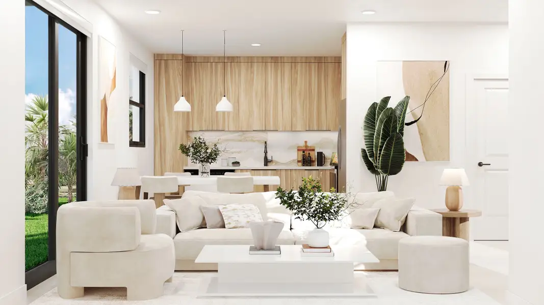 Representative furnished interior of a home built from the Olivia B by Bluenest Development in Limonar Estates, Homestead (Image 6).