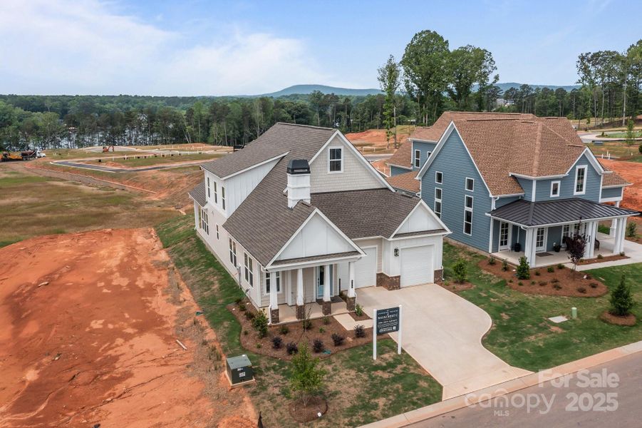 Front exterior of a new home in Lakeside Pointe, Sherrills Ford, NC, highlighting curb appeal (Image 35).