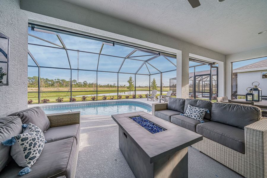 2D floor plan layout for the Cordella Jem by GHO Homes in High Pointe, Vero Beach, FL (Image 45).