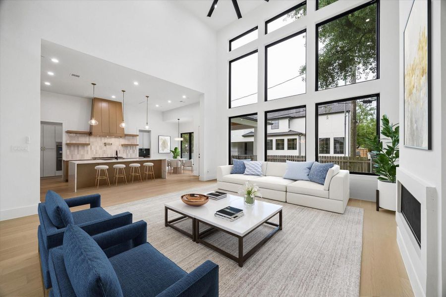 The home is Energy Star compliant. The HVAC units are high efficiency Lennox. The Ecobee digital thermostats are wi-fi enabled. The exterior walls have foam insulation and there is closed cell foam in the crawl space. Tankless hot water. (virt. staged)