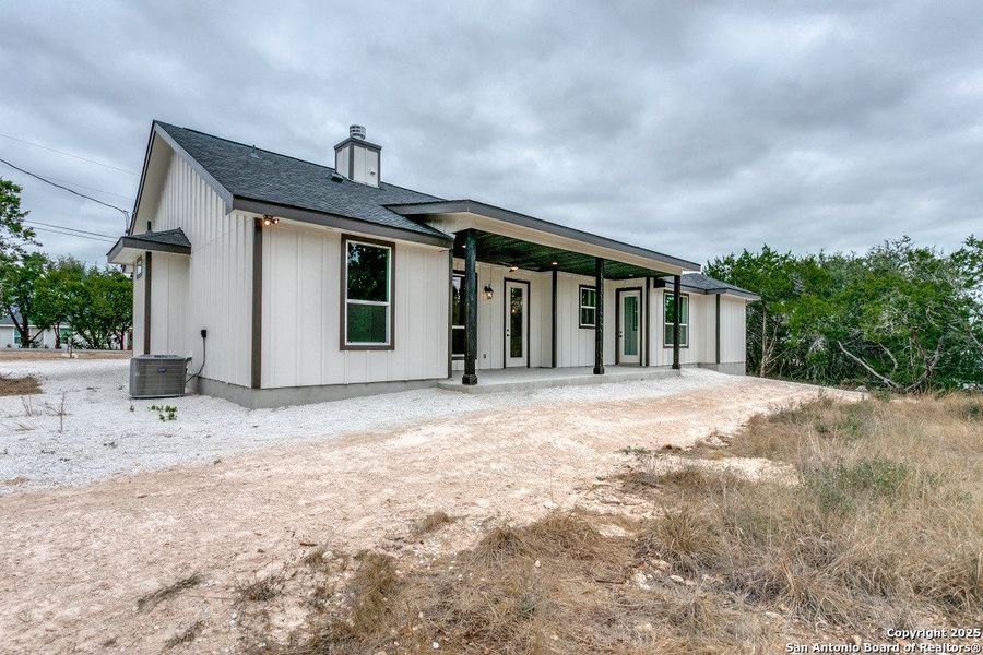 Exterior details and patio area of a home in , Fischer (Image 1). Exterior details and patio area of a home in , Fischer (Image 1).
