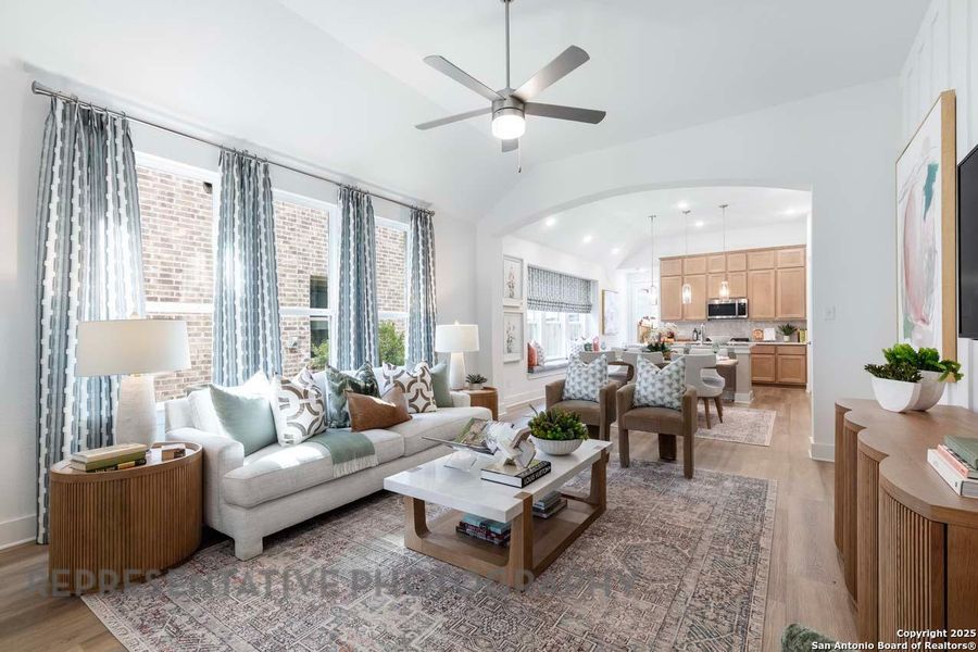 Furnished interior view inside a new home in Prominence, San Antonio (Image 37).