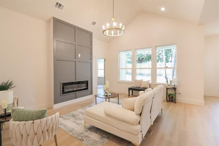 Furnished interior view inside a new home in , Fort Worth (Image 23). Furnished interior view inside a new home in , Fort Worth (Image 23).