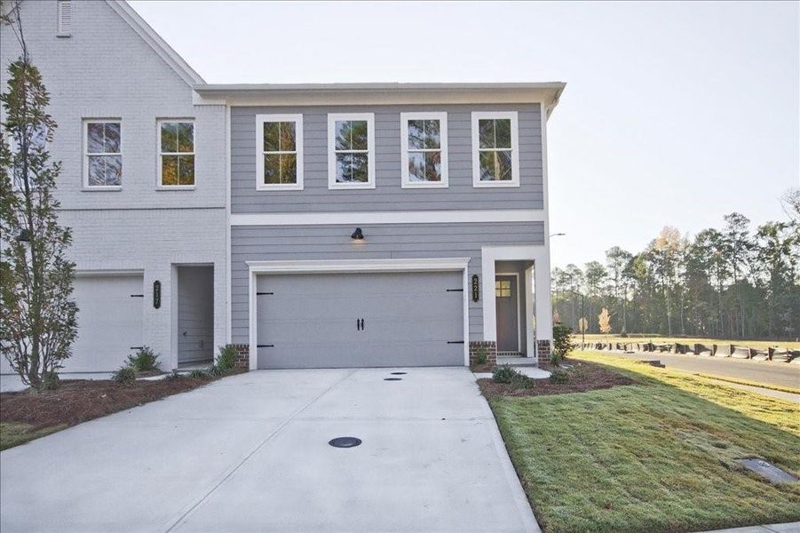 Front exterior of a new home in Cherokee Township, Acworth, GA, highlighting curb appeal (Image 22).