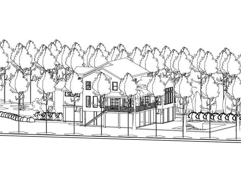 Exterior rendering of this home design in , Charleston, SC (Image 9).