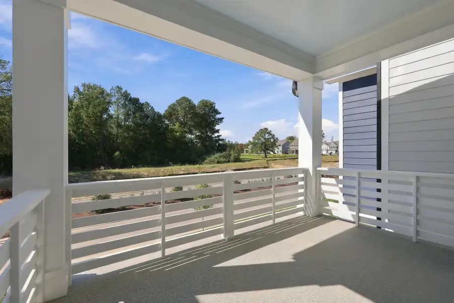 Exterior details and patio area of a home in Allen Park, Raleigh (Image 21).