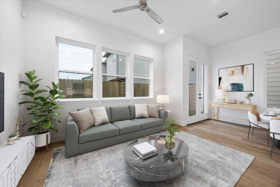 Furnished interior view inside a new home in , Houston (Image 34).