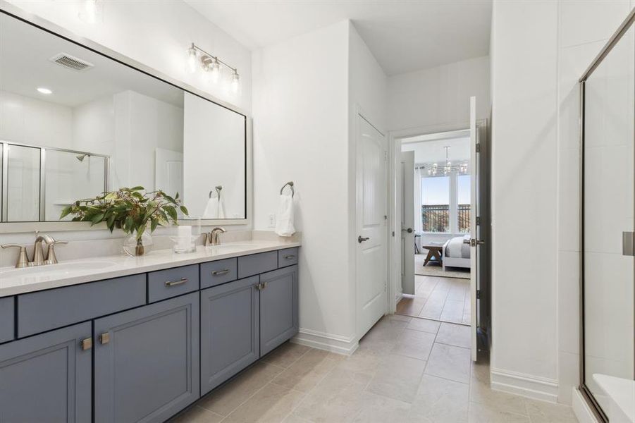 *Model Representation -Owner's private bath with double vanity