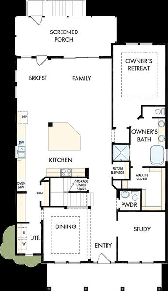 2D floor plan layout of this home in Discover Series - Elevate, Charleston, SC (Image 4).